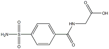 [[4-(AMINOSULFONYL)BENZOYL]AMINO]ACETIC ACID Struktur