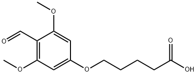 5-(4-FORMYL-3,5-DIMETHOXYPHENOXY)PENTANOIC ACID Struktur