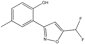 2-[5-(DIFLUOROMETHYL)ISOXAZOL-3-YL]-4-METHYLPHENOL Struktur