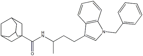 N-[3-(1-BENZYL-1H-INDOL-3-YL)-1-METHYLPROPYL]-1-ADAMANTANECARBOXAMIDE Struktur