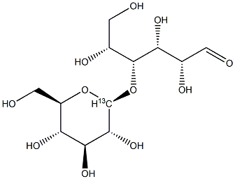 4-O-BETA-D-GLUCOPYRANOSYL-D-[1-13C]GLUCOSE Struktur