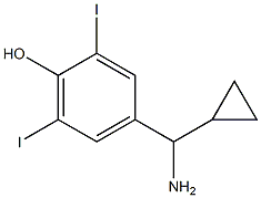 4-((1R)AMINOCYCLOPROPYLMETHYL)-2,6-DIIODOPHENOL Struktur