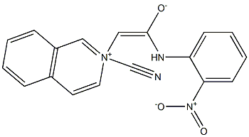 (E)-2-CYANO-2-ISOQUINOLINIUM-2-YL-1-[(2-NITROPHENYL)AMINO]ETHYLENOLATE Struktur