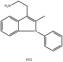 2-(2-METHYL-1-PHENYL-1H-INDOL-3-YL)-ETHYLAMINE HYDROCHLORIDE Struktur