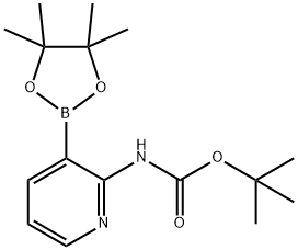 2-TERT-BUTYLOXYCARBONYLAMINOPYRIDINE-3-BORONIC ACID PINACOL ESTER Struktur