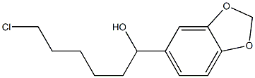 6-CHLORO-1-[3,4-(METHYLENEDIOXY)PHENYL]-1-HEXANOL Struktur