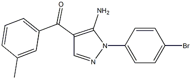 (5-AMINO-1-(4-BROMOPHENYL)-1H-PYRAZOL-4-YL)(M-TOLYL)METHANONE Struktur