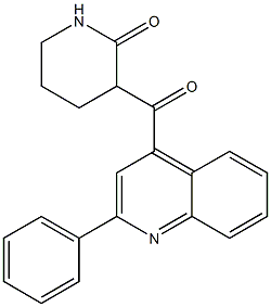 3-(2-PHENYL-QUINOLINE-4-CARBONYL)-PIPERIDIN-2-ONE Struktur