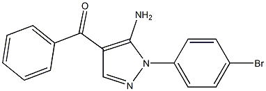 (5-AMINO-1-(4-BROMOPHENYL)-1H-PYRAZOL-4-YL)(PHENYL)METHANONE Struktur