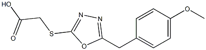 ([5-(4-METHOXYBENZYL)-1,3,4-OXADIAZOL-2-YL]THIO)ACETIC ACID Struktur