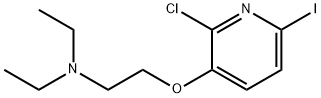 2-CHLORO-6-IODO-3-(2-DIETHYLAMINOETHOXY)-PYRIDINE Struktur