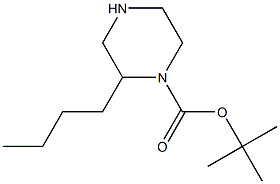 2-BUTYL-PIPERAZINE-1-CARBOXYLIC ACID TERT-BUTYL ESTER Struktur