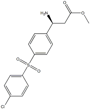 METHYL (3S)-3-AMINO-3-(4-[(4-CHLOROPHENYL)SULFONYL]PHENYL)PROPANOATE Struktur