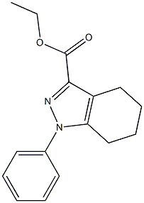 ETHYL 1-PHENYL-4,5,6,7-TETRAHYDRO-1H-INDAZOLE-3-CARBOXYLATE Struktur