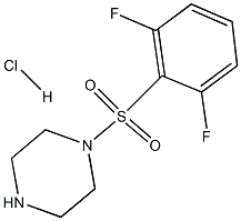 1-[(2,6-DIFLUOROPHENYL)SULFONYL]PIPERAZINE HYDROCHLORIDE Struktur