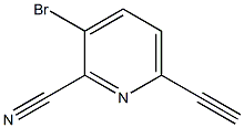 3-BROMO-6-ETHYNYLPYRIDINE-2-CARBONITRILE Struktur