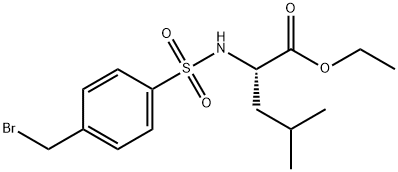 ETHYL (2S)-2-(([4-(BROMOMETHYL)PHENYL]SULFONYL)AMINO)-4-METHYLPENTANOATE Struktur