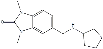 5-((CYCLOPENTYLAMINO)METHYL)-1,3-DIMETHYL-1,3-DIHYDRO-2H-BENZIMIDAZOL-2-ONE Struktur