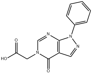 (4-OXO-1-PHENYL-1,4-DIHYDRO-5H-PYRAZOLO[3,4-D]PYRIMIDIN-5-YL)ACETIC ACID Struktur