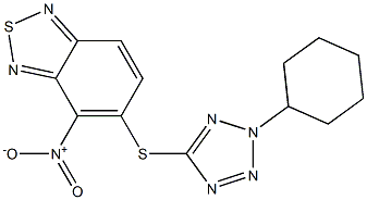 5-[(2-CYCLOHEXYL-2H-TETRAZOL-5-YL)THIO]-4-NITRO-2,1,3-BENZOTHIADIAZOLE Struktur