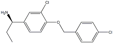 (1R)-1-(3-CHLORO-4-[(4-CHLOROPHENYL)METHOXY]PHENYL)PROPYLAMINE Struktur