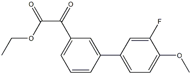 ETHYL 3-(3-FLUORO-4-METHOXYPHENYL)BENZOYLFORMATE Struktur