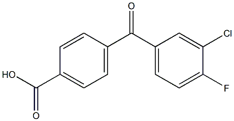 4-(3-CHLORO-4-FLUOROBENZOYL)BENZOIC ACID Struktur