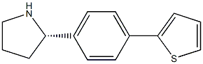 2-[4-((2S)PYRROLIDIN-2-YL)PHENYL]THIOPHENE Struktur