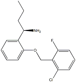 (1R)-1-(2-[(6-CHLORO-2-FLUOROPHENYL)METHOXY]PHENYL)BUTYLAMINE Struktur