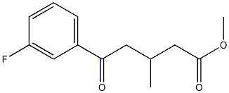 METHYL 5-(3-FLUOROPHENYL)-3-METHYL-5-OXOVALERATE Struktur