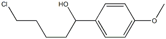 5-CHLORO-1-(4-METHOXYPHENYL)-1-PENTANOL Struktur