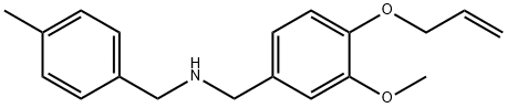 1-(4-(ALLYLOXY)-3-METHOXYPHENYL)-N-(4-METHYLBENZYL)METHANAMINE Struktur