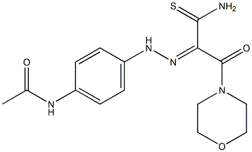 N-(4-{(2Z)-2-[2-AMINO-1-(MORPHOLIN-4-YLCARBONYL)-2-THIOXOETHYLIDENE]HYDRAZINO}PHENYL)ACETAMIDE Struktur