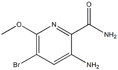 3-AMINO-5-BROMO-6-METHOXYPYRIDINE-2-CARBOXAMIDE Struktur