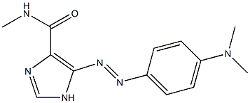 5-{(E)-[4-(DIMETHYLAMINO)PHENYL]DIAZENYL}-N-METHYL-1H-IMIDAZOLE-4-CARBOXAMIDE Struktur