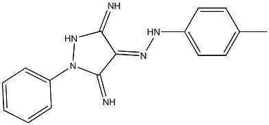 (4E)-3,5-DIIMINO-1-PHENYLPYRAZOLIDIN-4-ONE (4-METHYLPHENYL)HYDRAZONE Struktur