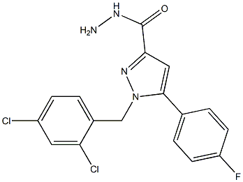 1-(2,4-DICHLOROBENZYL)-5-(4-FLUOROPHENYL)-1H-PYRAZOLE-3-CARBOHYDRAZIDE Struktur