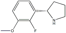 1-((2S)PYRROLIDIN-2-YL)-2-FLUORO-3-METHOXYBENZENE Struktur