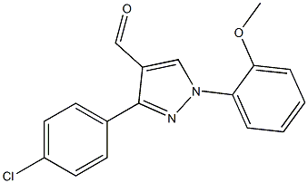 3-(4-CHLOROPHENYL)-1-(2-METHOXYPHENYL)-1H-PYRAZOLE-4-CARBALDEHYDE Struktur