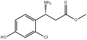 METHYL (3R)-3-AMINO-3-(2-CHLORO-4-HYDROXYPHENYL)PROPANOATE Struktur