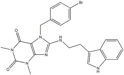 8-(2-(1H-INDOL-3-YL)ETHYLAMINO)-7-(4-BROMOBENZYL)-1,3-DIMETHYL-1H-PURINE-2,6(3H,7H)-DIONE Struktur