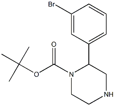 2-(3-BROMOPHENYL)PIPERAZINE-1-CARBOXYLIC ACID TERT-BUTYL ESTER Struktur