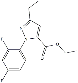 1-(2,4-DIFLUOROPHENYL)-3-ETHYL-1H-PYRAZOLE-5-CARBOXYLIC ACID ETHYL ESTER Struktur