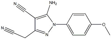 5-AMINO-3-(CYANOMETHYL)-1-(4-METHOXYPHENYL)-1H-PYRAZOLE-4-CARBONITRILE Struktur