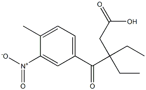 3-ETHYL-3-(4-METHYL-3-NITRO-BENZOYL)-PENTANOIC ACID Struktur