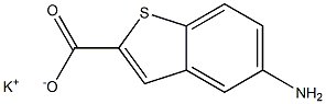 5-AMINO-1-BENZOTHIOPHENE-2-CARBOXYLATE POTASSIUM SALT Struktur