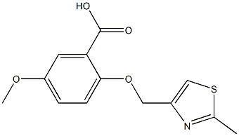 5-METHOXY-2-[(2-METHYL-1,3-THIAZOL-4-YL)METHOXY]BENZOIC ACID Struktur