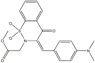 METHYL {(3E)-3-[4-(DIMETHYLAMINO)BENZYLIDENE]-1,1-DIOXIDO-4-OXO-3,4-DIHYDRO-2H-1,2-BENZOTHIAZIN-2-YL}ACETATE Struktur