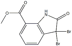 METHYL 3,3-DIBROMO-OXINDOLE-7-CARBOXYLATE Struktur