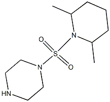 1-[(2,6-DIMETHYLPIPERIDIN-1-YL)SULFONYL]PIPERAZINE Struktur